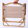 Customized Beech Foldable Armrest Wood Chair Outdoor aluminium Folding Camping Chair